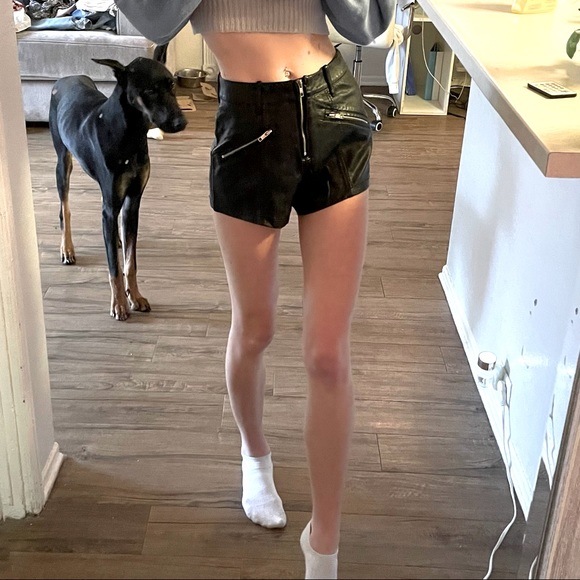 ANGL Leather Shorts - Picture 1 of 3
